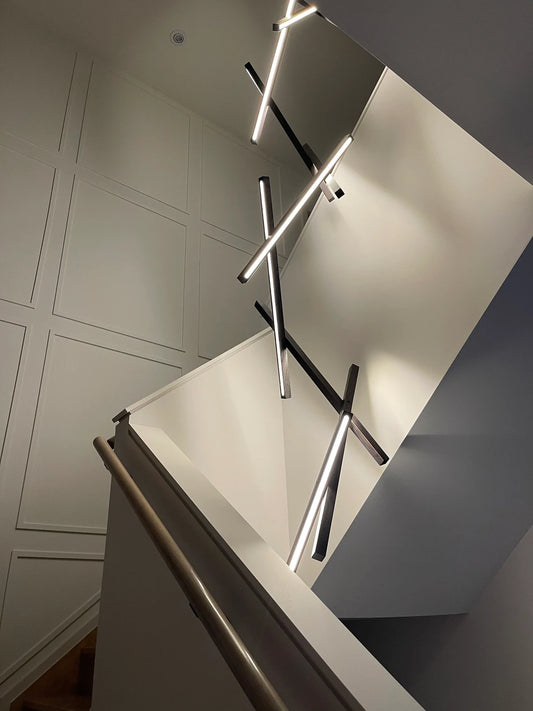 Rylight Houten Verticale Lange Kroonluchter