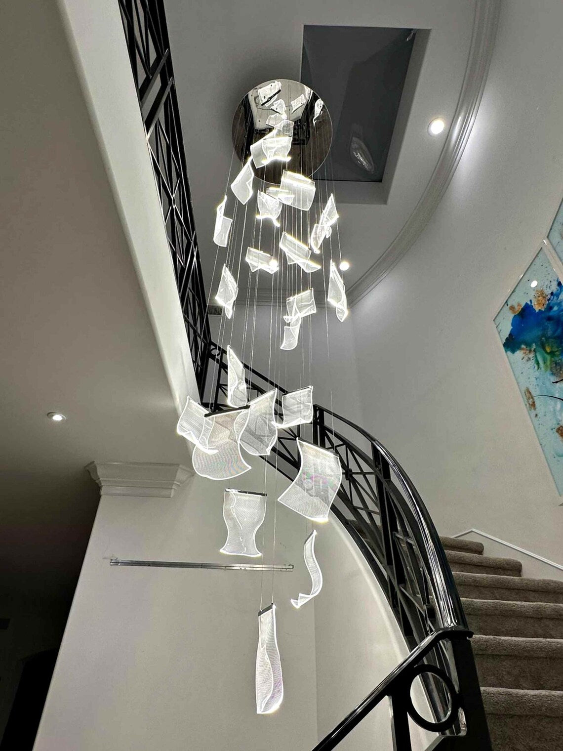 Rylight 8/12/18/28/38-licht papieren LED-kroonluchter