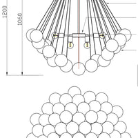 Rylight Cloud ballonnen glazen kroonluchter