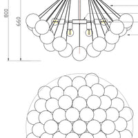 Rylight Cloud ballonnen glazen kroonluchter