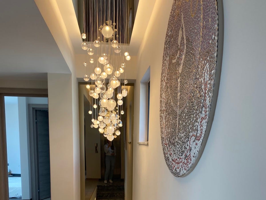 Rylight Modern Style Ball-shape Raindrop Chandelier