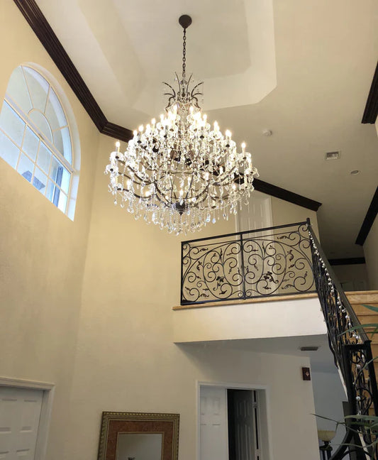 Rylight 25/50-lichts traditionele kaars-kristallen kroonluchter