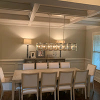 Rylight 12/14/16/18/22-Light Rectangular Crystal Candle Chandelier