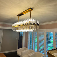 ثريا مستديرة/بيضاوية من الكريستال من رايلايت