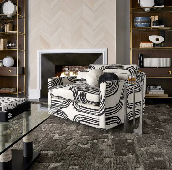 Moderne zwart-witte toastfauteuil