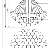 Rylight Cloud ballonnen glazen kroonluchter