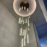 Rylight 12/15/18/21/24-lichte spiraalvormige kristallen kroonluchter