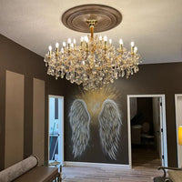 Rylight klassieke kristallen kroonluchter met 16/39 lichtkaarsen