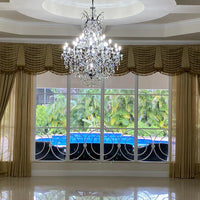 Rylight 25/50-lichts traditionele kaars-kristallen kroonluchter