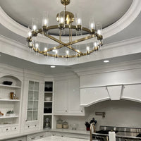 ثريا الشموع ذات الطراز الحديث من Rylight باللون النحاسي/الذهبي