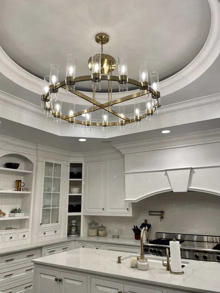 ثريا الشموع ذات الطراز الحديث من Rylight باللون النحاسي/الذهبي