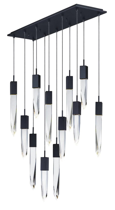 Rylight Modern&Luxury Round/Rectangle Ceiling Pendant Light in Black Finish