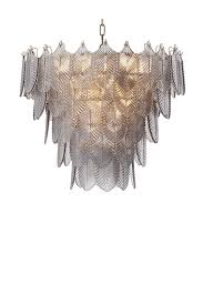 ثريا زجاجية من Rylight 5/7-Tier شفافة/رمادية دخانية