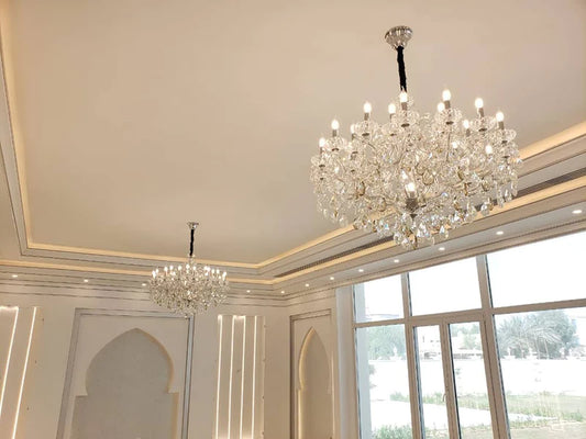 Rylight klassieke kristallen kroonluchter met 16/39 lichtkaarsen