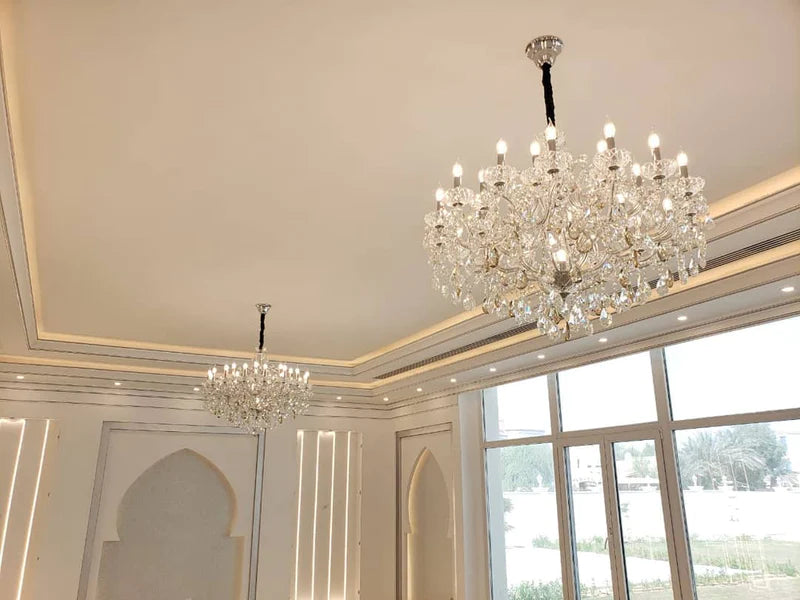 Rylight klassieke kristallen kroonluchter met 16/39 lichtkaarsen