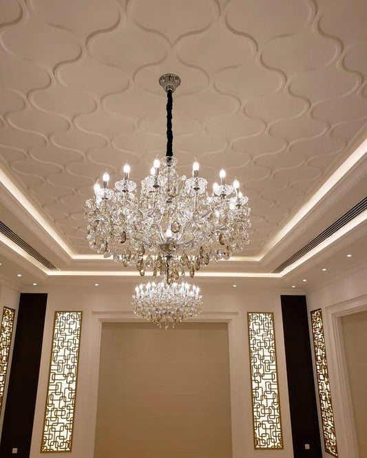 Rylight klassieke kristallen kroonluchter met 16/39 lichtkaarsen