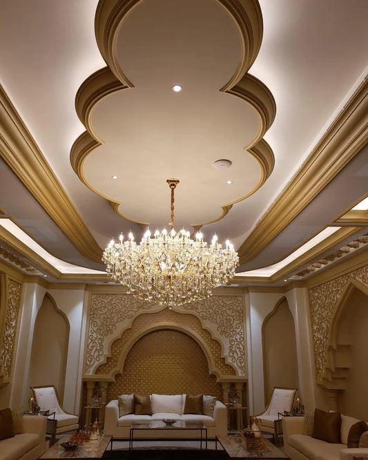 Rylight klassieke kristallen kroonluchter met 16/39 lichtkaarsen