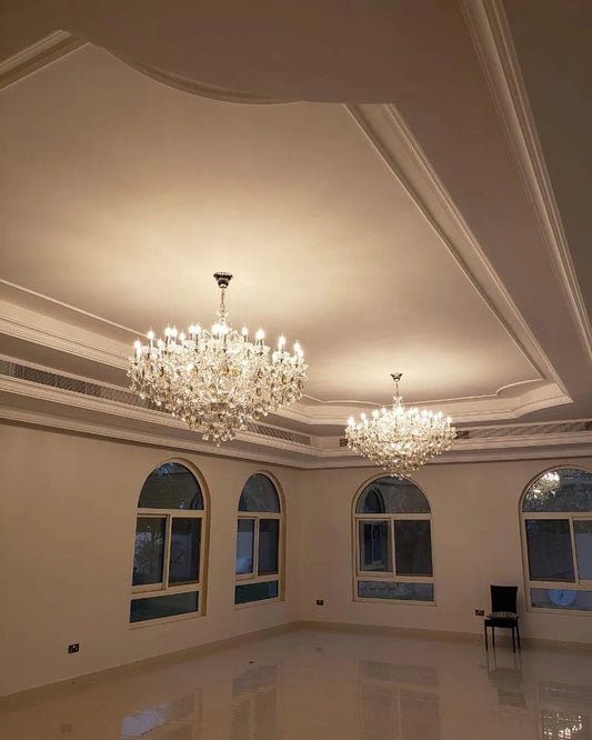 Rylight klassieke kristallen kroonluchter met 16/39 lichtkaarsen