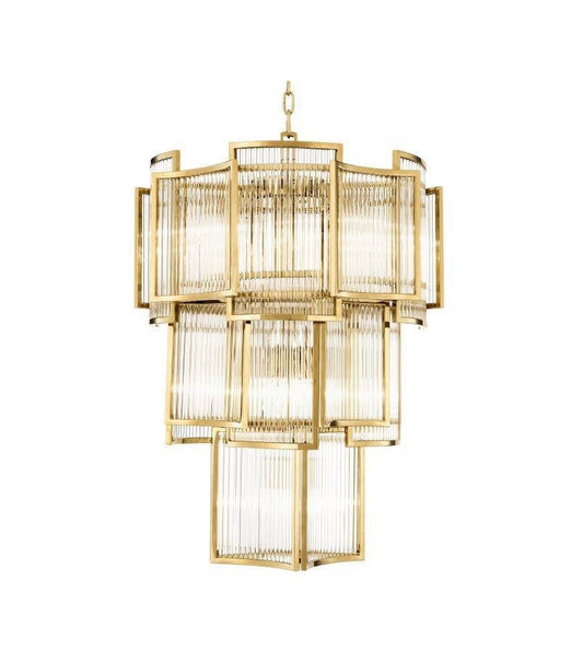 Rylight luxe stijl kristallen kroonluchter in goud/chroom afwerking