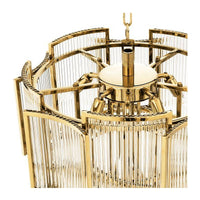 ثريا كريستالية ذات طراز فاخر من Rylight باللون الذهبي/الكروم