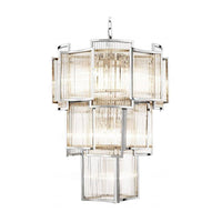 ثريا كريستالية ذات طراز فاخر من Rylight باللون الذهبي/الكروم