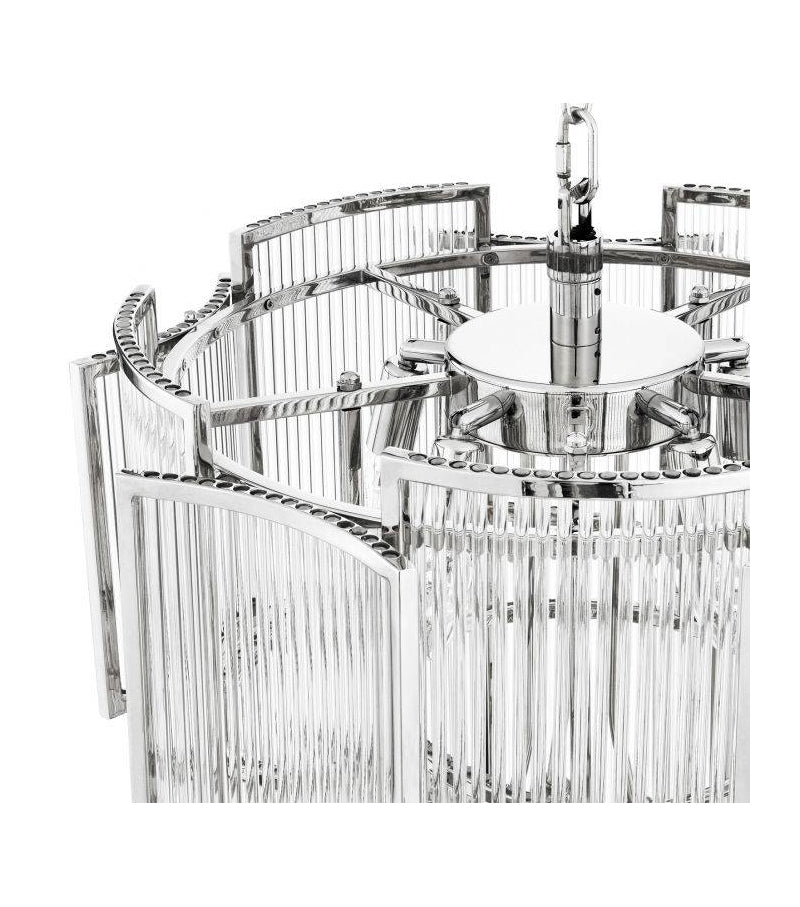 ثريا كريستالية ذات طراز فاخر من Rylight باللون الذهبي/الكروم