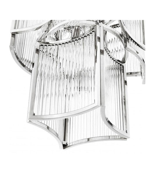 ثريا كريستالية ذات طراز فاخر من Rylight باللون الذهبي/الكروم