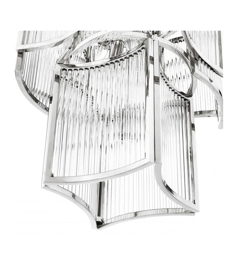 ثريا كريستالية ذات طراز فاخر من Rylight باللون الذهبي/الكروم