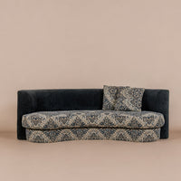 Lagom Mid‑Century Curved Luxury Upholstered Sofa for Living Room