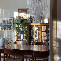 Rylight 5/6-Tier Traditional Italian Mid-Century Petal Glass Chandelier