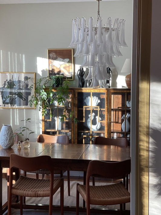 Rylight 5/6-laags traditionele Italiaanse glazen kroonluchter uit het midden van de eeuw