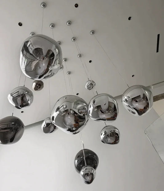 Rylight 3/5 روك زجاجي شكل خاص قلادة الإضاءة