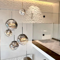 Rylight 3/5 rotsglas hanglamp met speciale vorm