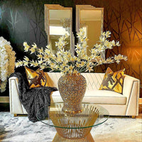 مرآة حائط مستطيلة باللون الذهبي من رايلايت