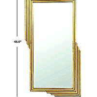 مرآة حائط مستطيلة باللون الذهبي من رايلايت