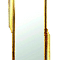 مرآة حائط مستطيلة باللون الذهبي من رايلايت