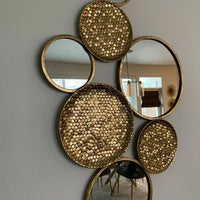 Wall Art Decorative Large Round Gold Mirror