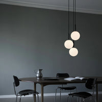 Rylight 1/3/6/13-Globes helder/wit glazen hangende kroonluchter 