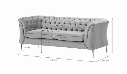 Rylight 1/2/3-Seater Modern Velvet Sofa