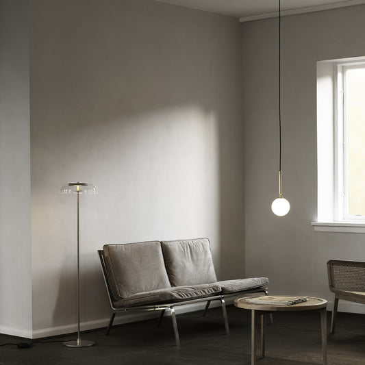 Rylight 1/3/6/13-Globes helder/wit glazen hangende kroonluchter 