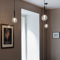 Rylight 1/3/6/13-Globes helder/wit glazen hangende kroonluchter 