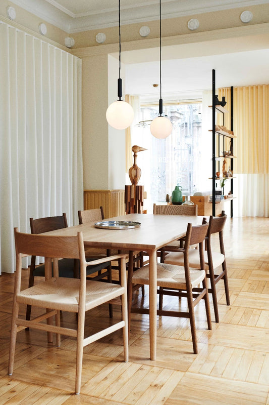 Rylight 1/3/6/13-Globes helder/wit glazen hangende kroonluchter 