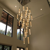 ثريا Rylight 3/7/13/25/41-Light Glacier Bubble Crystsal باللون الذهبي/الكروم/الأسود