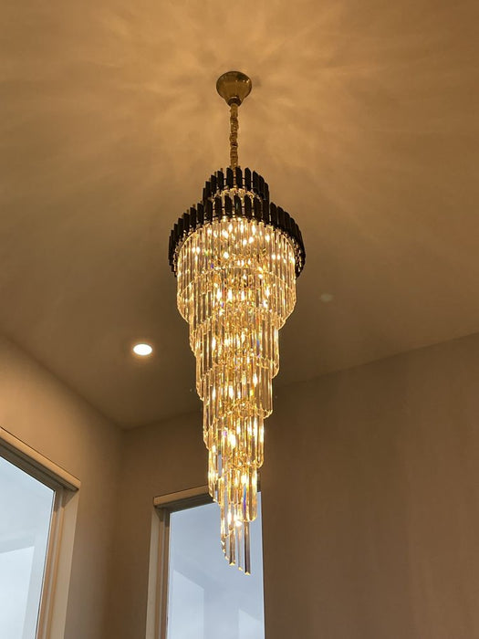 Rylight Spiral Crystal Chandelier