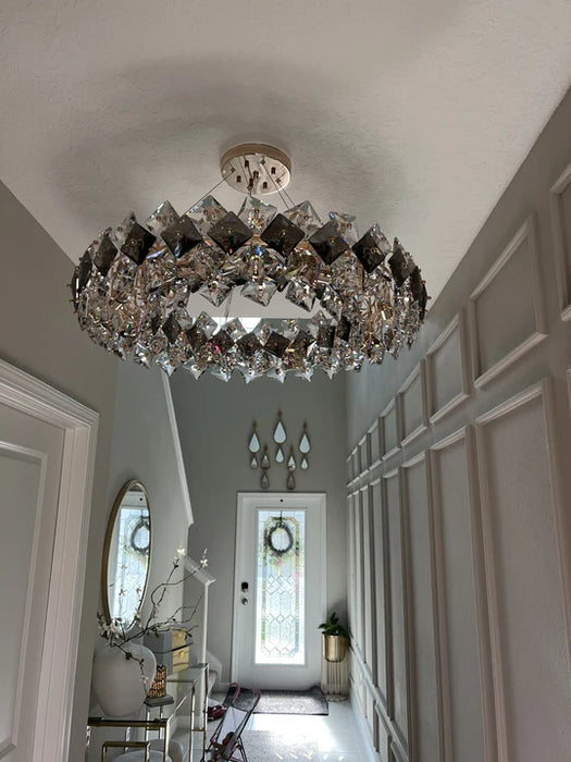 Rylight 6/8 lichte ruitvormige kristallen kroonluchter