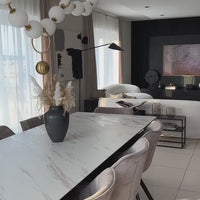 Rylight Modern Simple Acrylic Pearl Necklace Chandelier