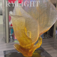 RYLIGHT Golden Flower-Shaped Sculpture