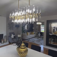 ثريا مستديرة/بيضاوية من الكريستال من رايلايت