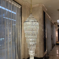Rylight Multi-Tier Spiral Crystal Chandelier