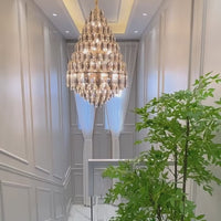 Rylight Smoky Gray&Clear Honycomb Crytsal Chandelier